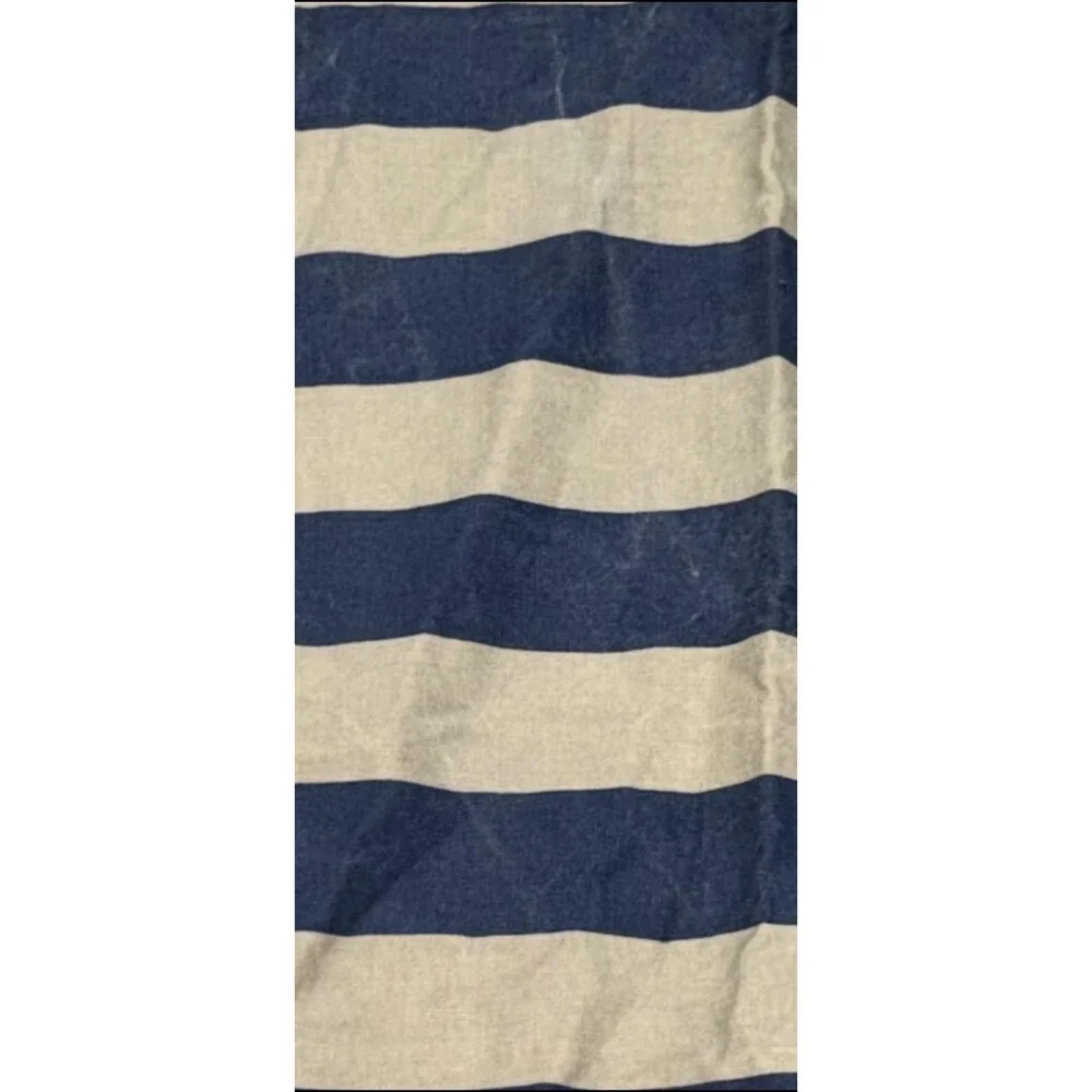 Pottery Barn Teen Twin Duvet Cover Blue & Cream Striped 100 percent Cotton